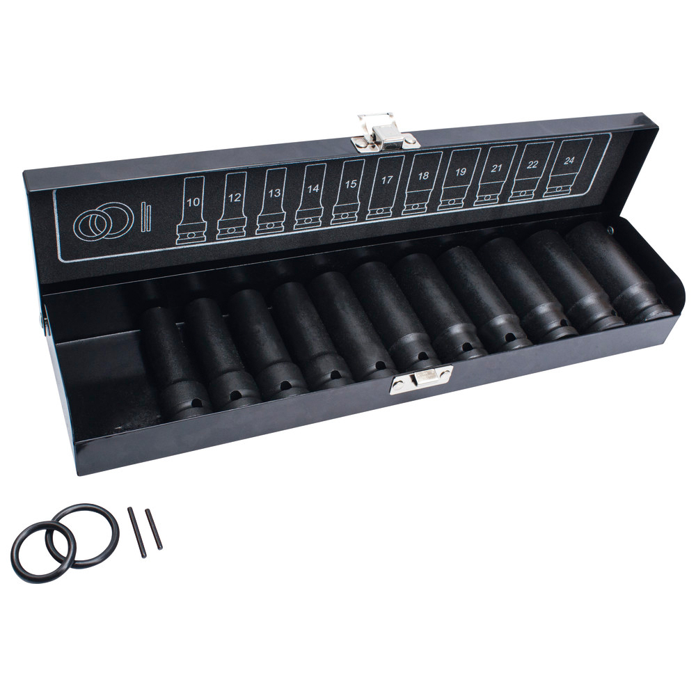 Kraft-Steckschlüsselsatz 1/2" 15-teilig lang