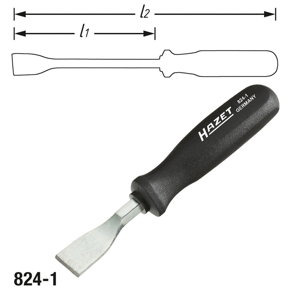 Flachschaber 824-1 - Flachprofil - Gesamtlänge: 165 mm