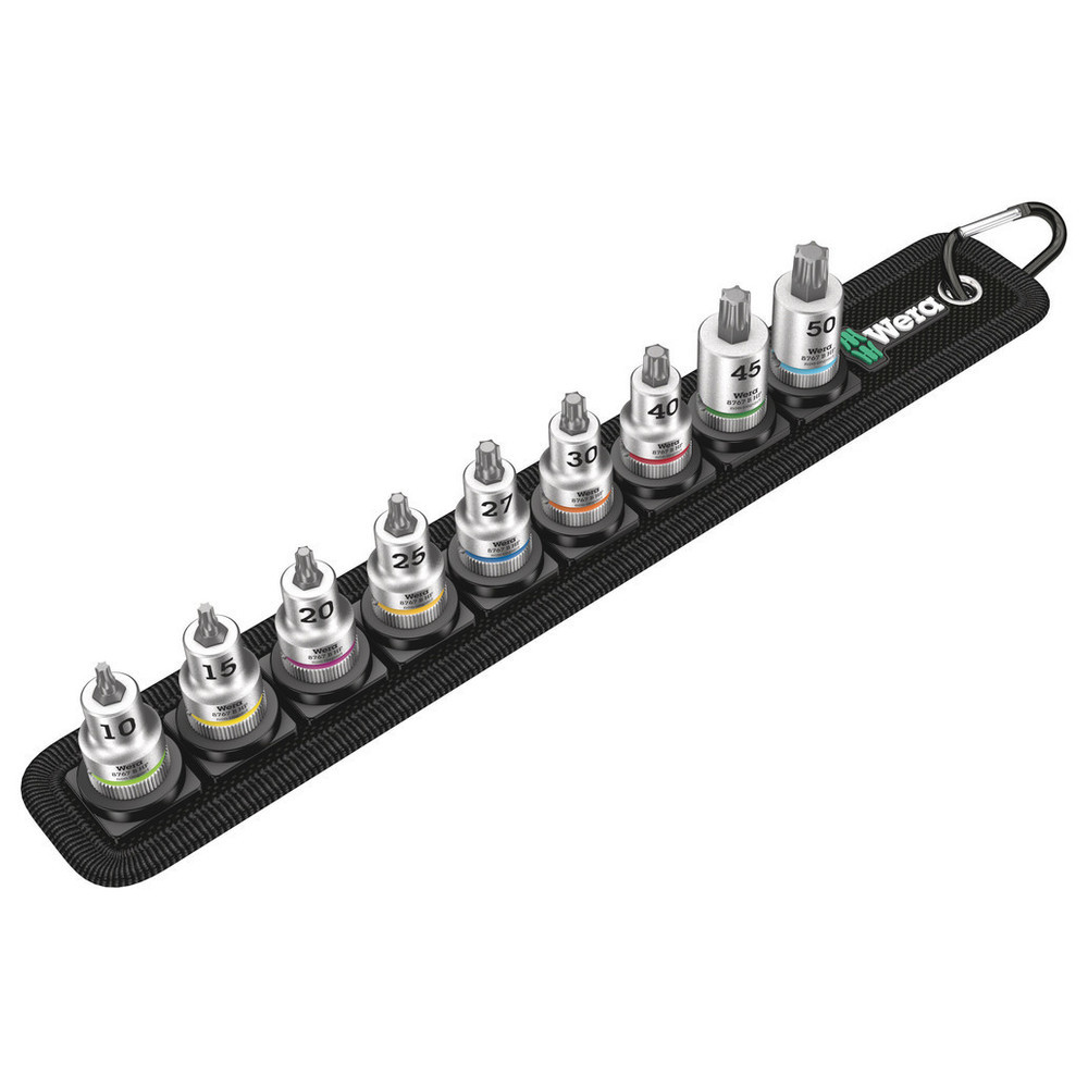 Schraubendrehereinsatz Satz mit Haltefunktion 3/8" T10-50 9-teilig Wera