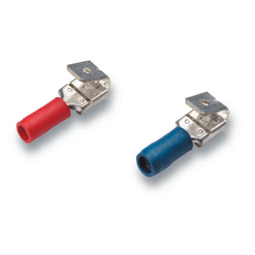 isolierte Flachsteckhülsen mit Abzweig - DIN 46245 4- 6 qmm - 6,3 x 0,8 mm gelb