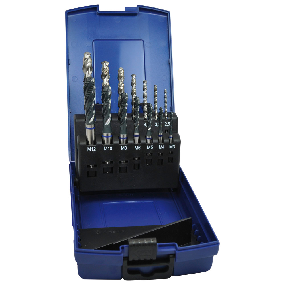 Maschinengewindebohrer, DIN 371 C HSSE Set+KLM3-M12 vap VA 6H GL