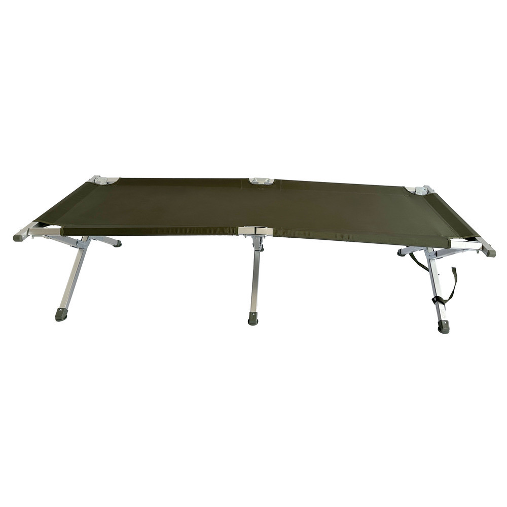 Feldbett aus Aluminium, ähnl. BW-Version, 2000 x 700 x 450 mm, bronzegrün