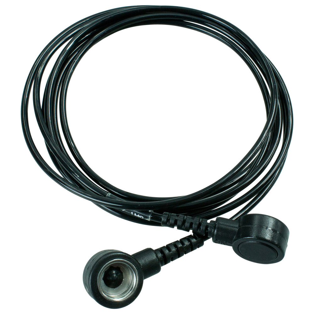 Erdungsleitung, ESD, 10 mm DK/10 mm DK, 1,5 m, 1 MOhm