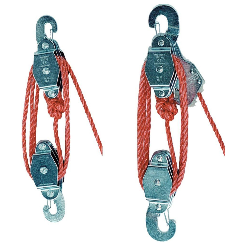 Flaschenzug 220kg mit Seilbremse Schoerken