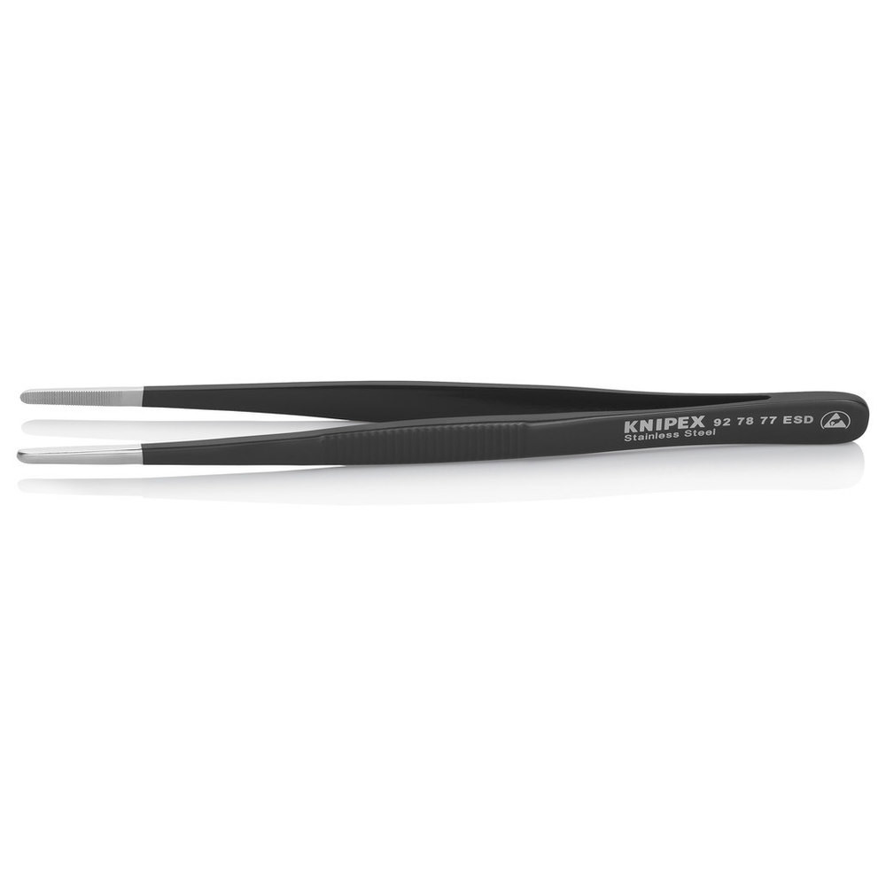 Pinzette ESD rund 145mm 3,5mm schwarz