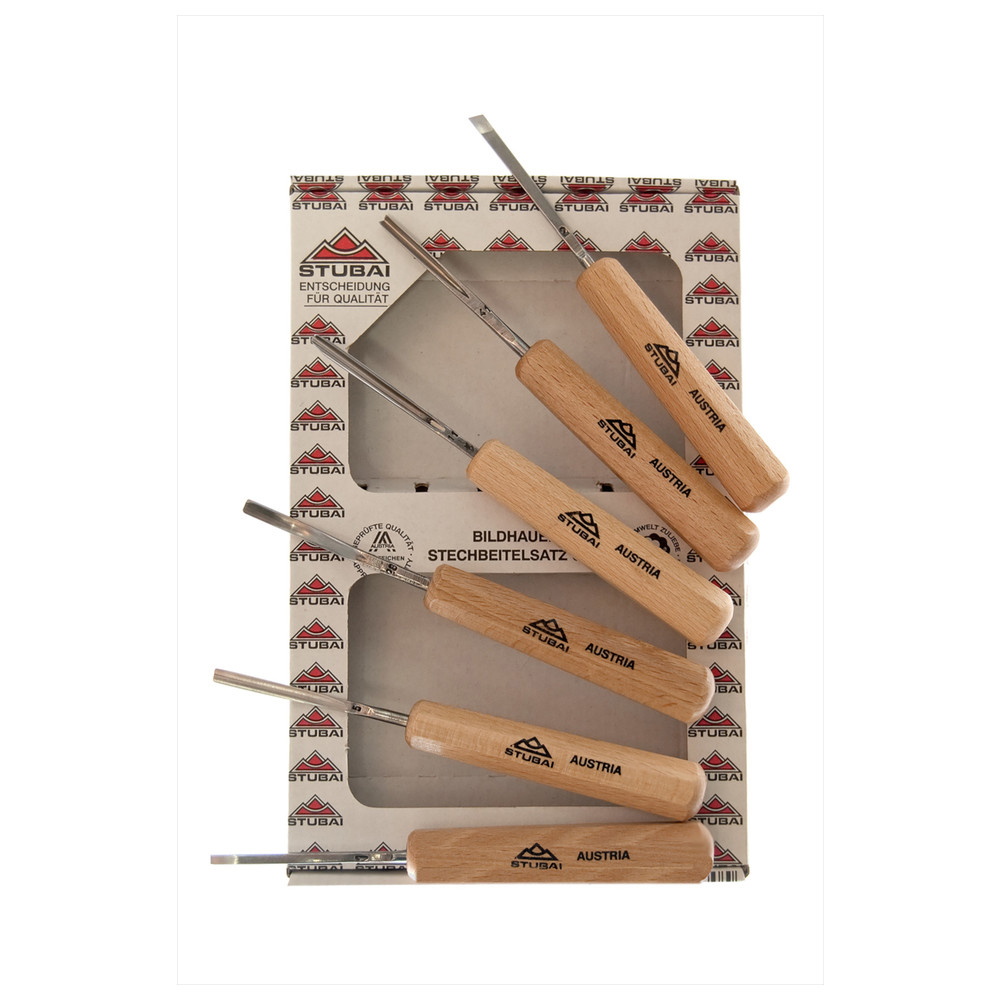 Mikro-Schnitzeisensatz, 100 mm, 6-teilig