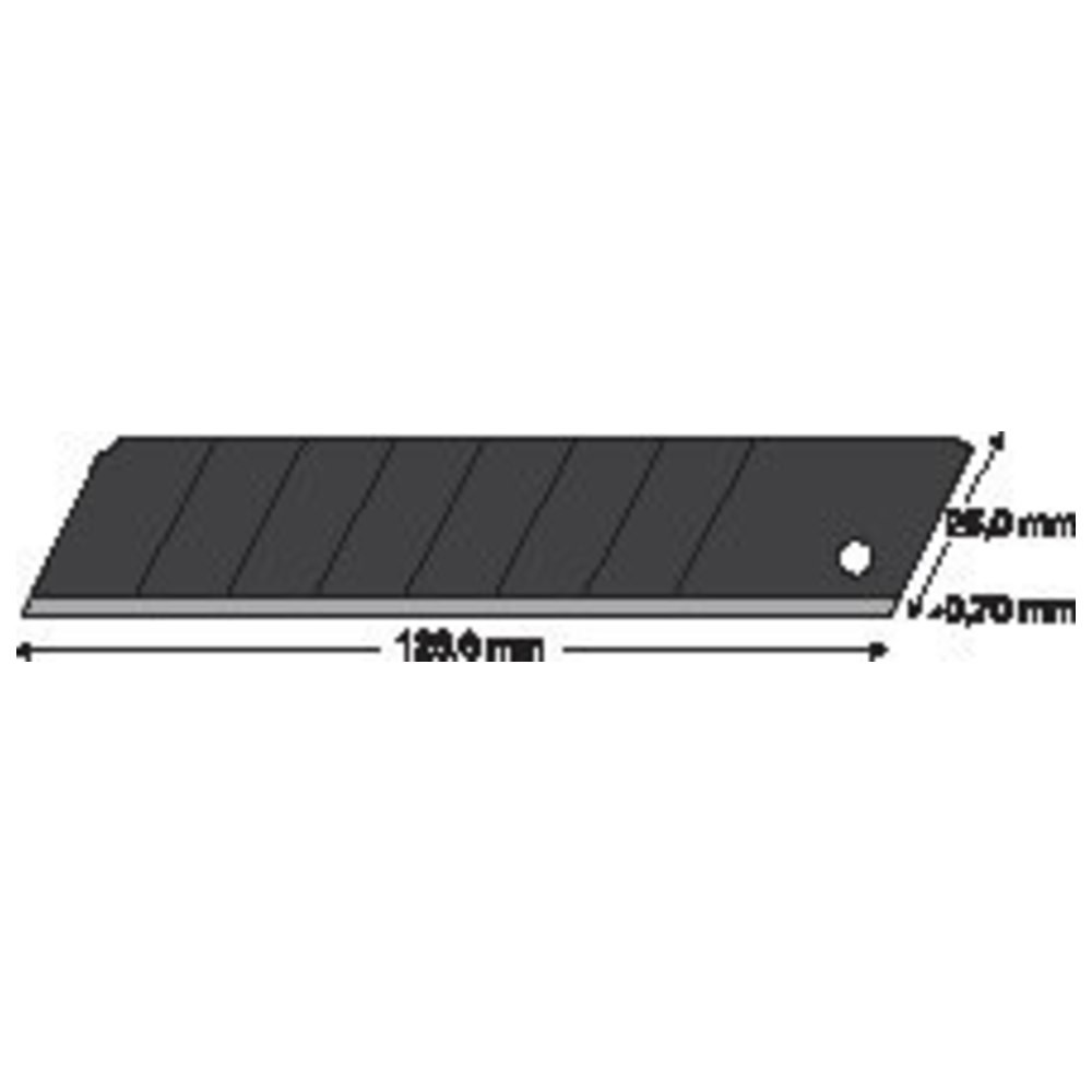Abbrechklinge black 25mm Pack a 10 Stück