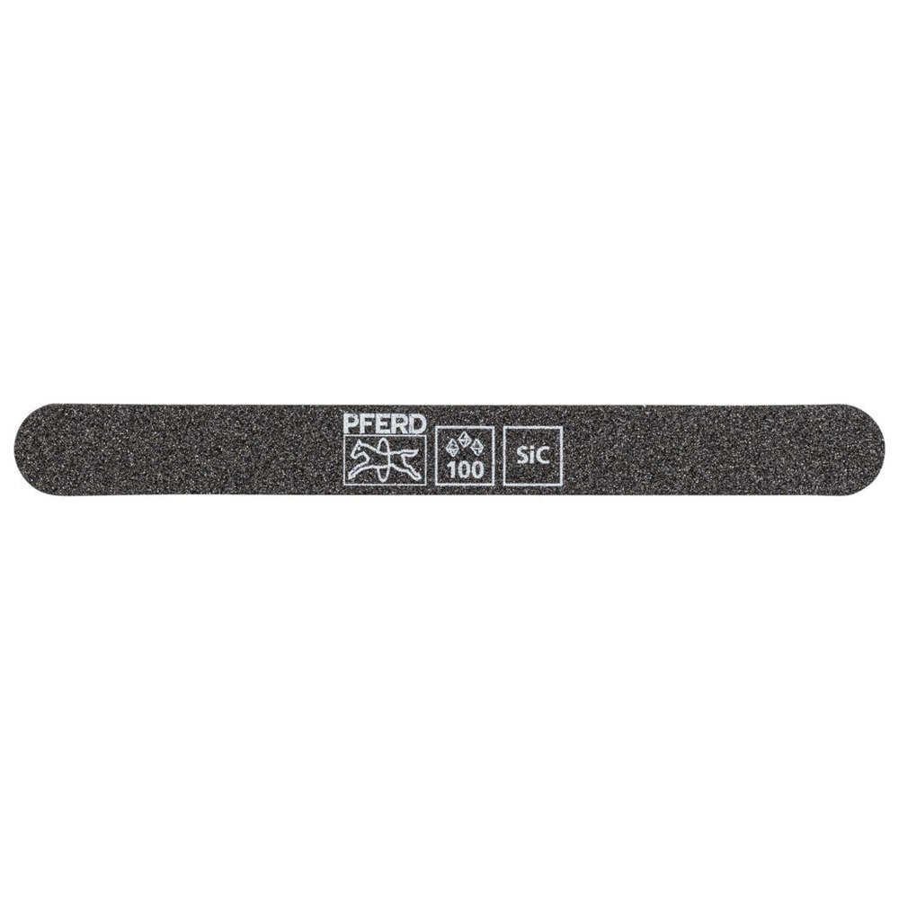 Schleiffeile SF-R147-15-5 flexibel, 147x15x5mm, SiC K 100, runde Enden, Pferd