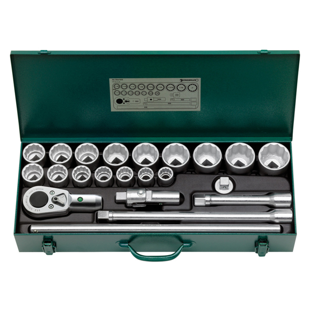 55a/16/6 Steckschlüssel-Garnitur 3/4" Vierkant