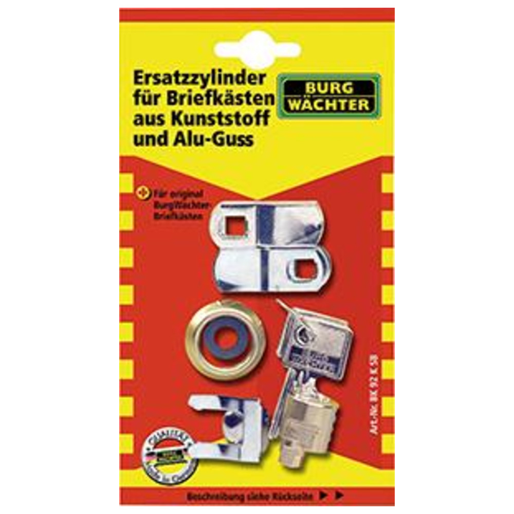 Zylinder BK 92 K SB für alle Kunststoff/Gussbriefkästen