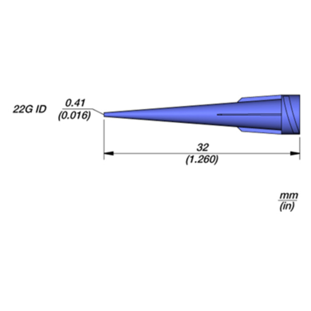JBC Kunststoffdosiernadel, 0,41 mm, blau, Bild 2