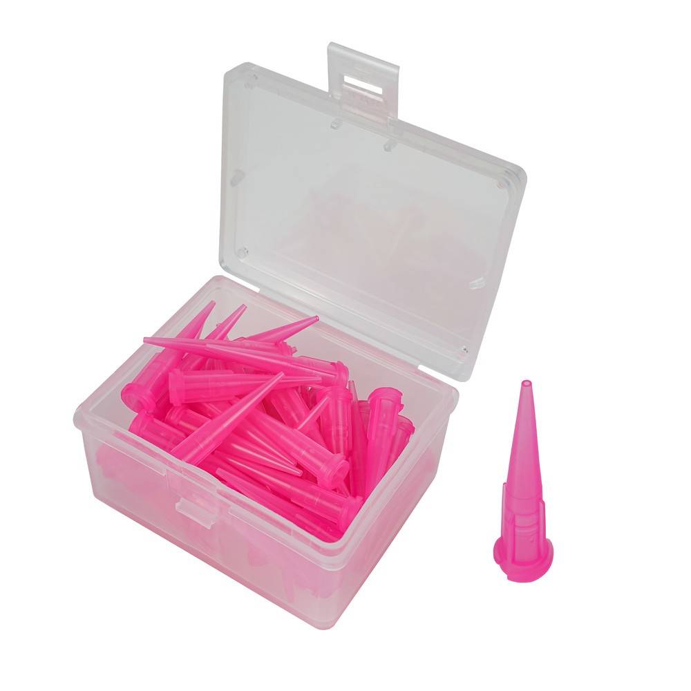WETEC Kunststoff-Dosiernadel, 0,60 mm / Gauge 20, rosa