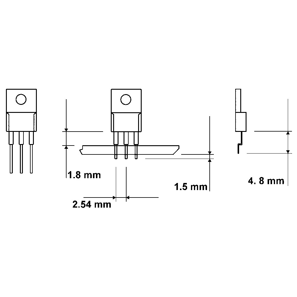 WETEC Matrize für Vorformgerät, Biegen und Schneiden von TO-220, 2,54 mm