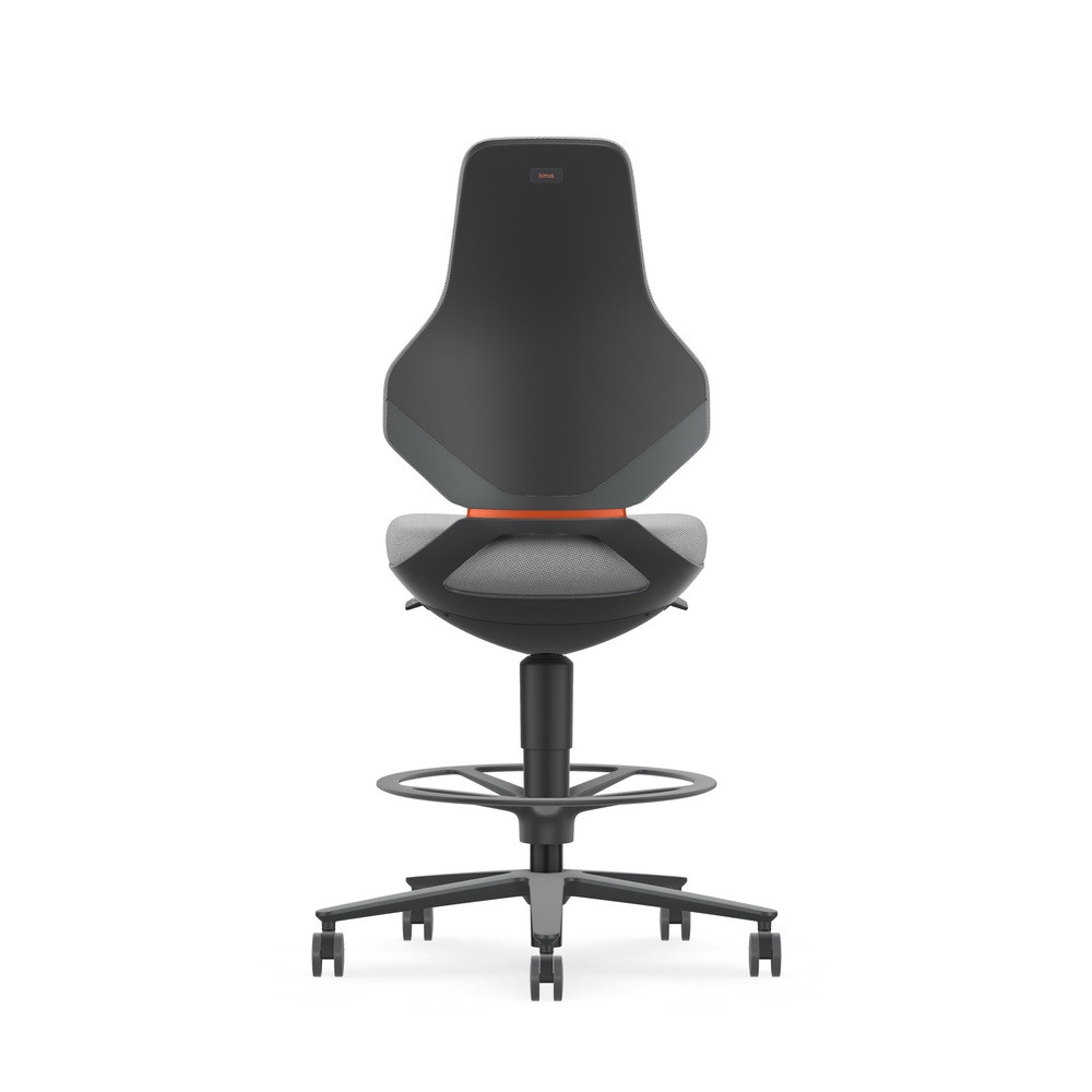Bimos Drehstuhl Texon, mit Sitz-Stopp-Rolle, ESD, Stoff grau, Bild 3