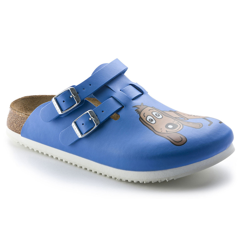 Clog Kay Superlauf, Birko-Flor, Dog Blue, schmal, Größe 35