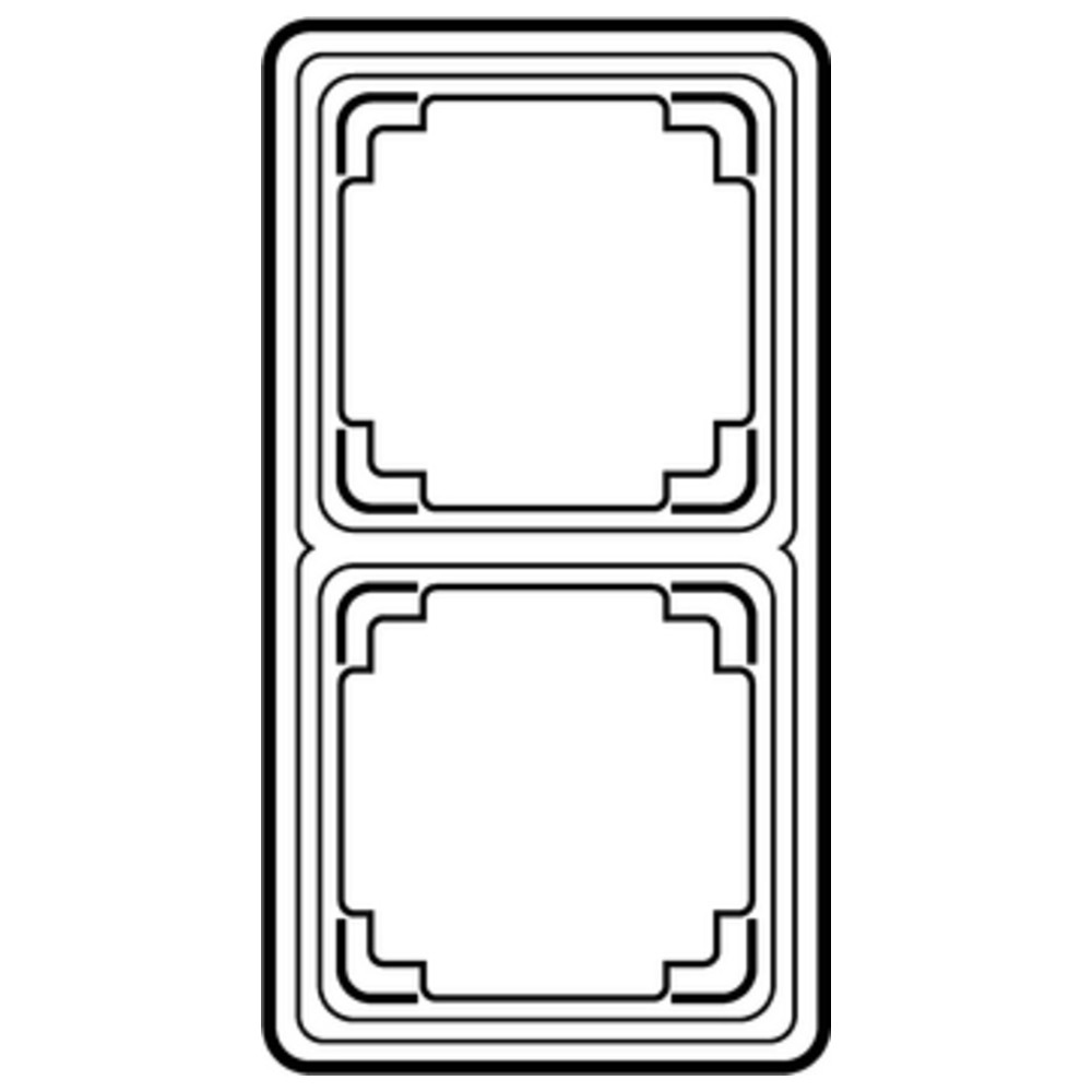 Abdeckrahmen, 2-fach, alpinweiß