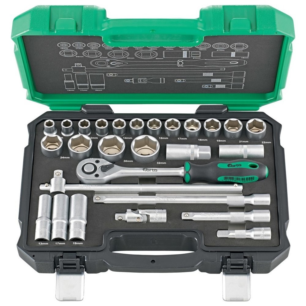 Steckschl.-Grt. 1/2" " 27tlg. FORTIS