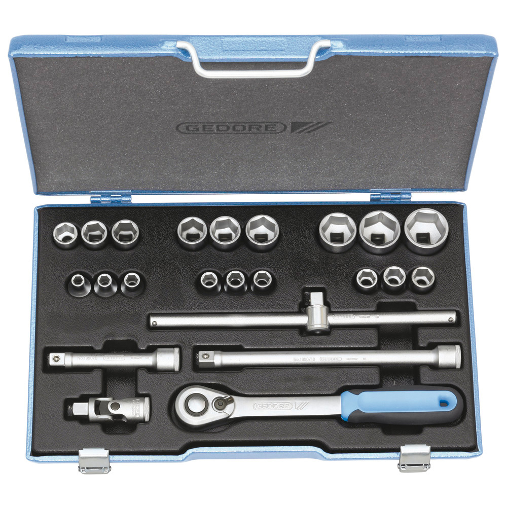 Steckschlüsselgarnitur 1/2" 23-teilig 19 EMU-20