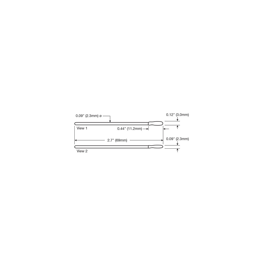 Chemtronics Polyester-Tupfer, nicht ESD, 3,0 x 11,2 x 69 mm, Bild 3