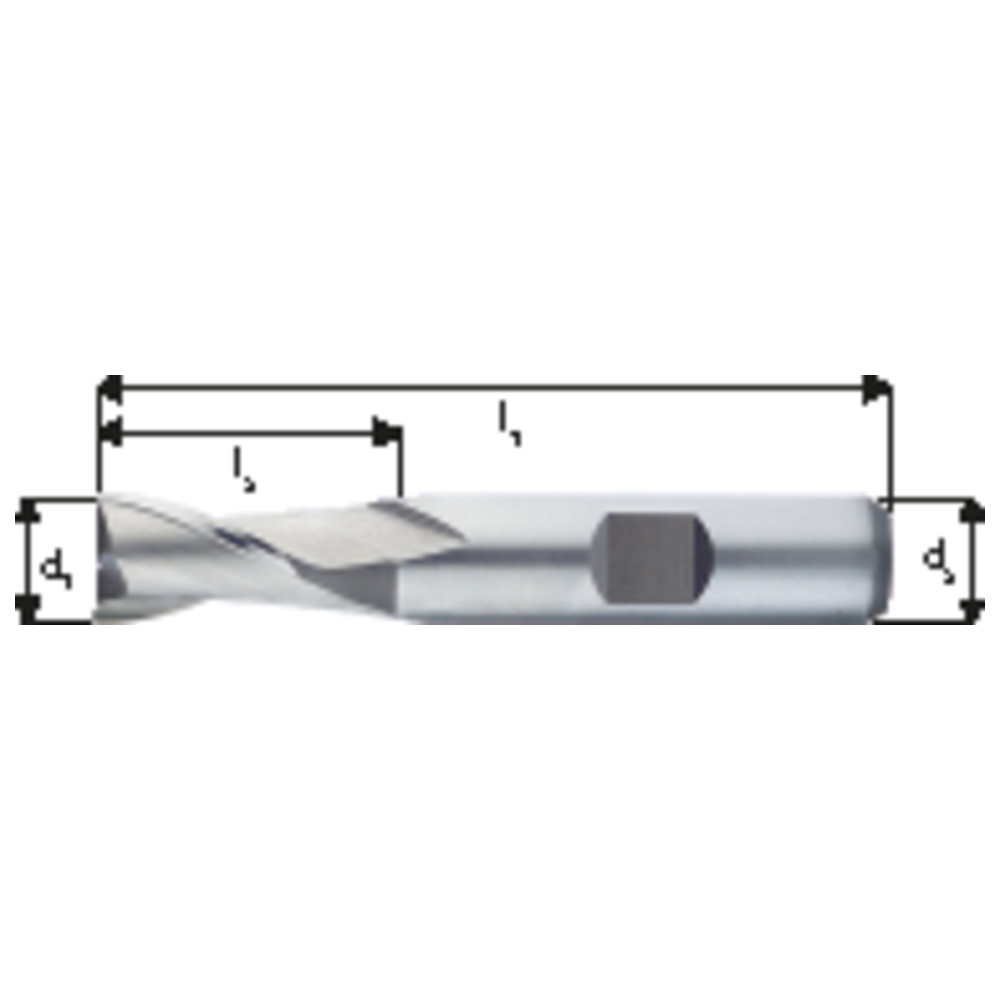 Langlochfräser DIN 327 D K HSSE 1,00 mm