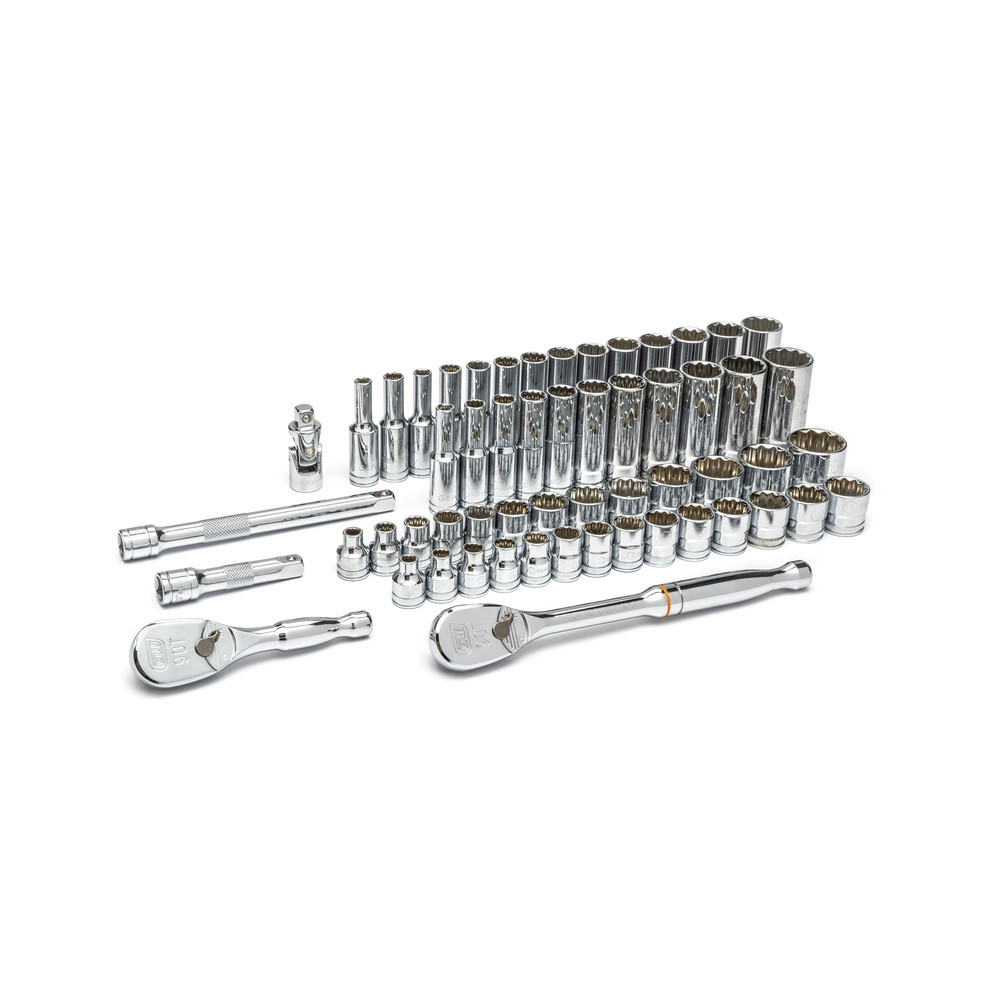 3/8" 12-kant Steckschlüssel Satz SAE/metrisch, 57-tlg.