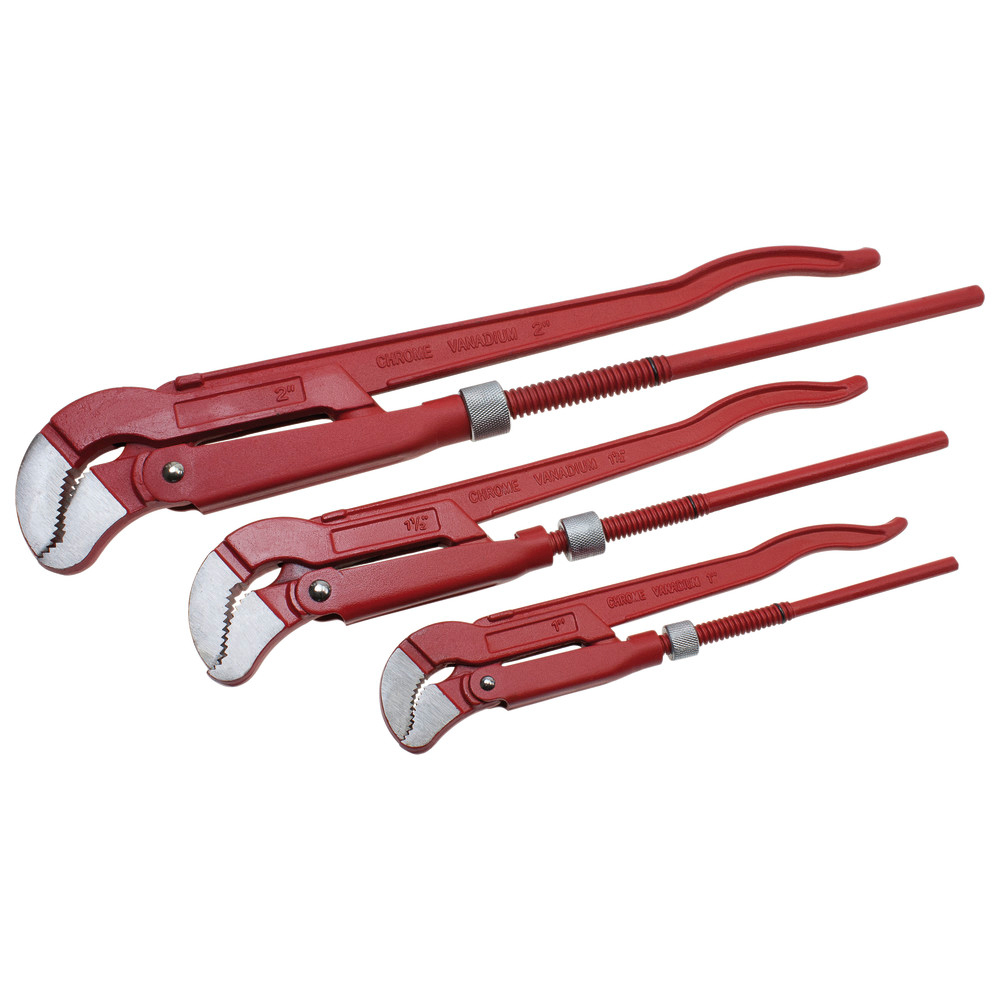 Eck-Rohrzangen Set Ausführung S-Maul 1 + 1 1/2 + 2 Zoll