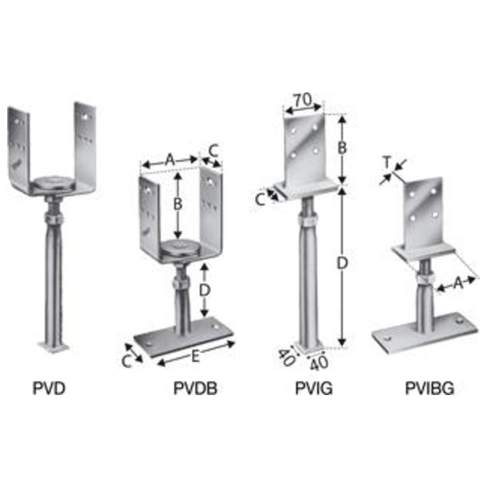 Stützenfuß PVD80G SST