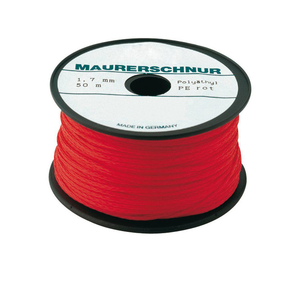 Maurerschnur PE, 1,7 mm, 50 m, rot