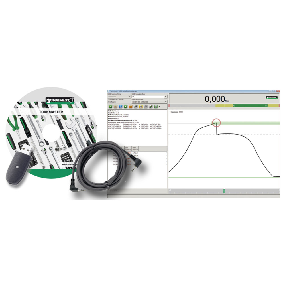 7759-4 USB-Adapter und Klinkensteckerkabel mit Software Torkmaster