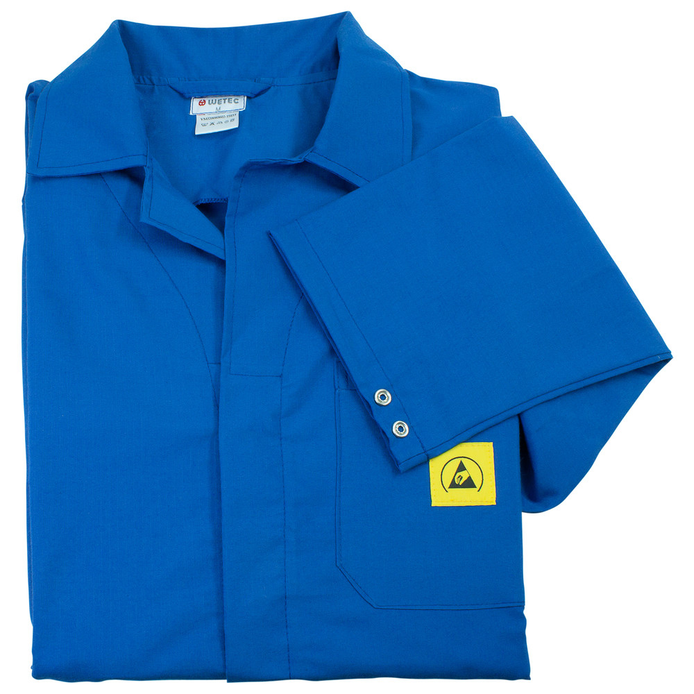 WETEC ESD-Arbeitsmantel AM-156, ESD, M, blau