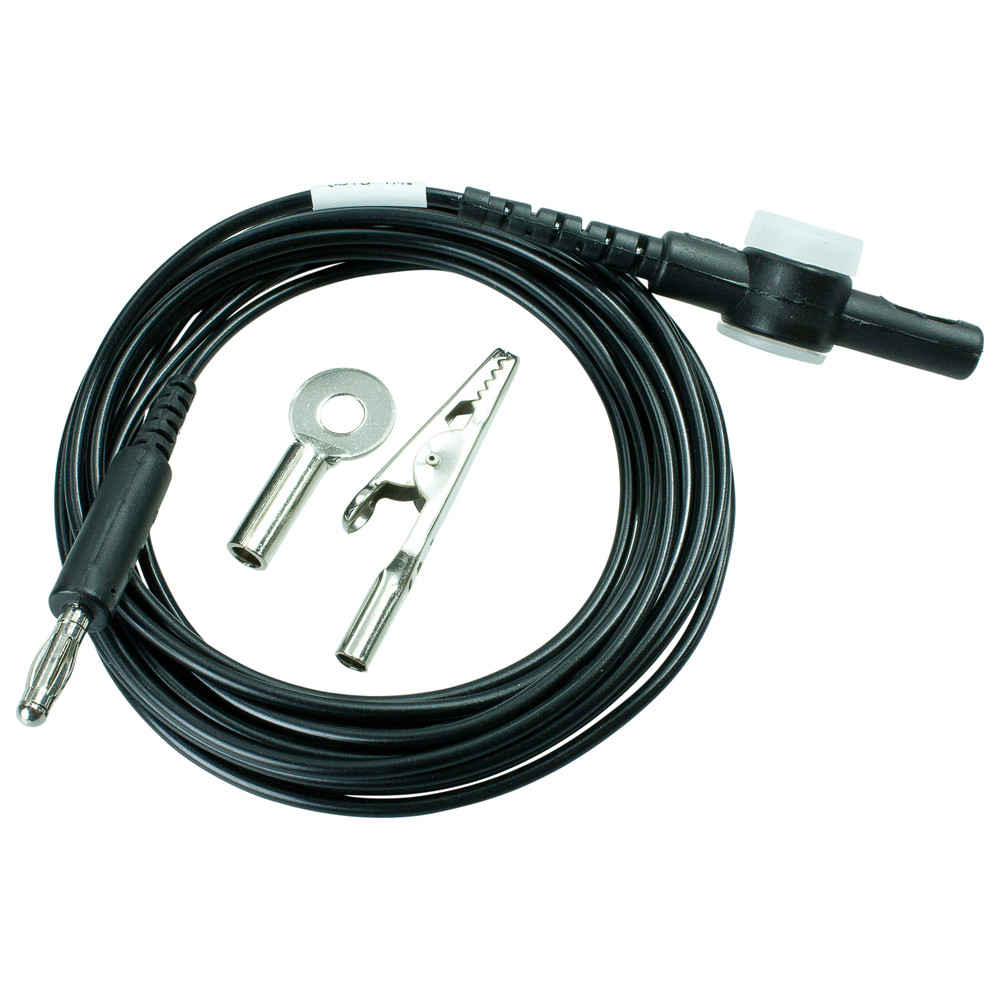 Erdungsleitung, ESD, 10 mm DK/Bananenstecker, 3 m, 1 MOhm