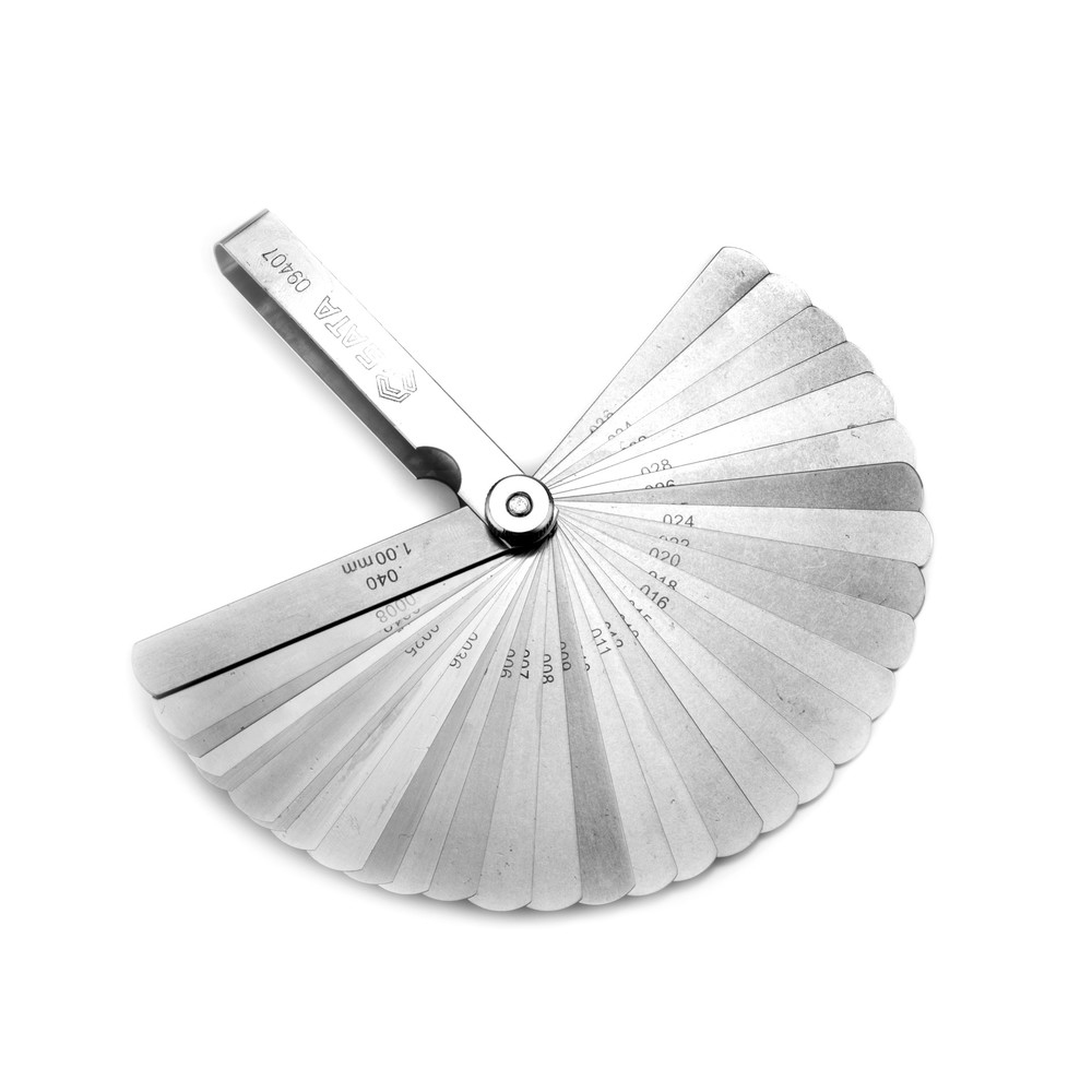 Fühlerlehre, 32 Blätter, 0,02-1,00 mm