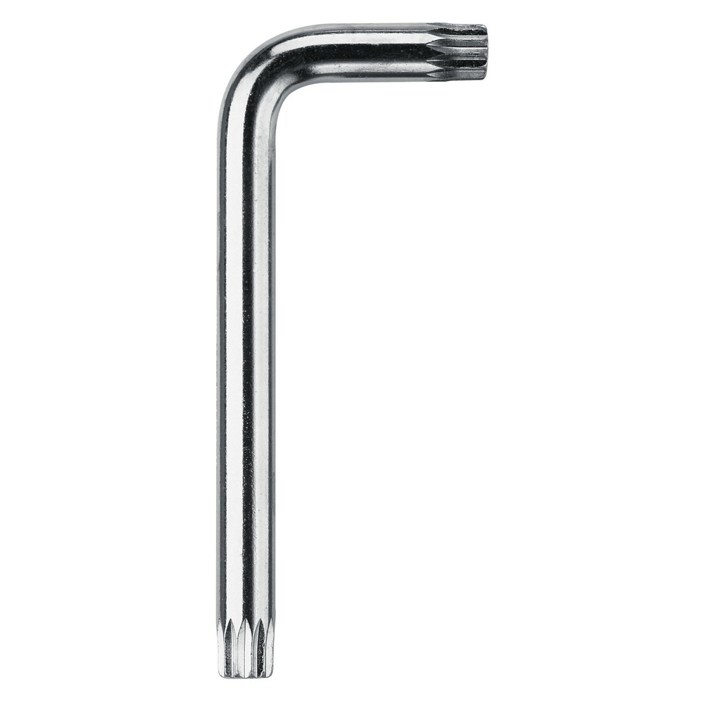 Stiftschlüssel Vielzahn, XZN, DIN 65253, CV, vernickelt, M5, 75 x 30 mm