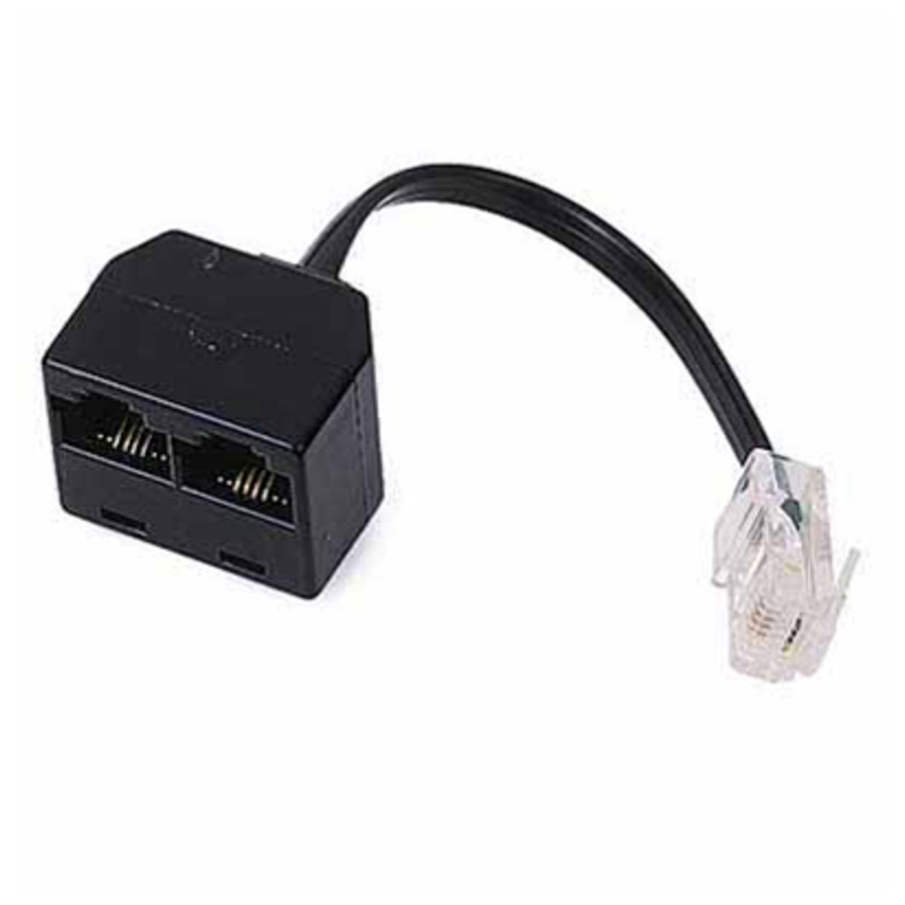 Modularer Y-Adapter RJ45 8(8), Kabellänge 0,1 m, schwarz