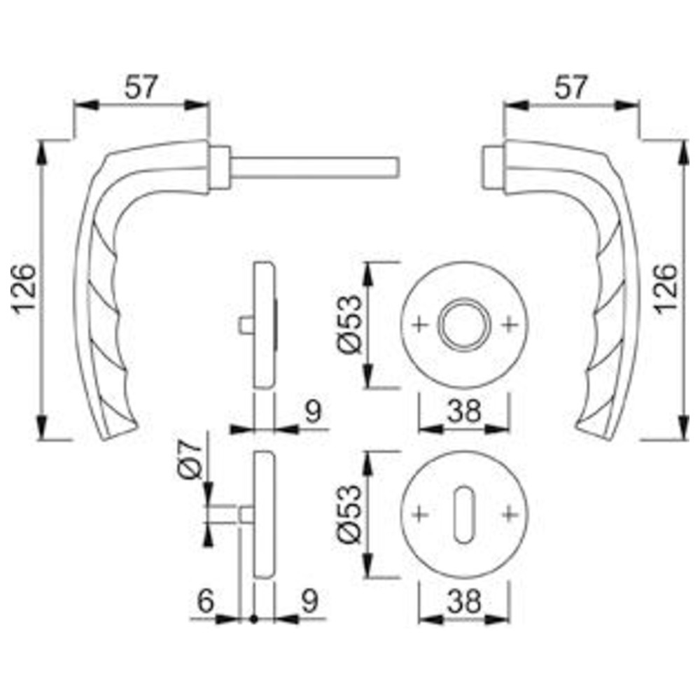 Garnitur Rosette F1 1530/42KV/42KVS,8, PZ