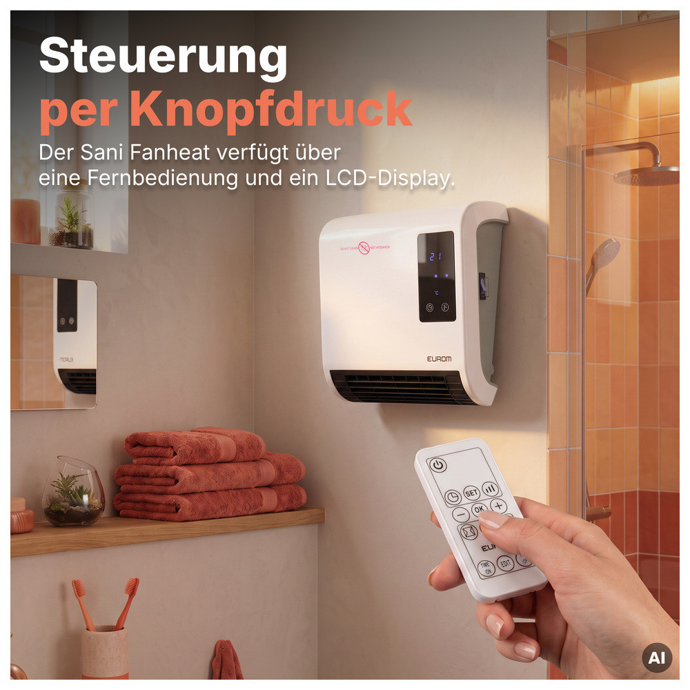 Eurom Badezimmerheizung Sani Fanheat 2000R , Weiß, Bild 5