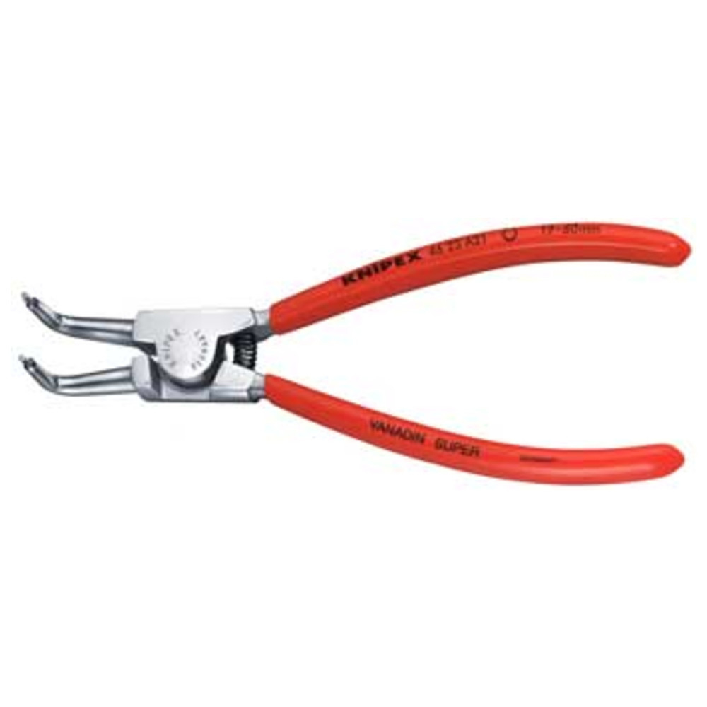 Sicherungsringzange für Außenringe, gebogen, A01/Ø 0,9 mm, 125 mm