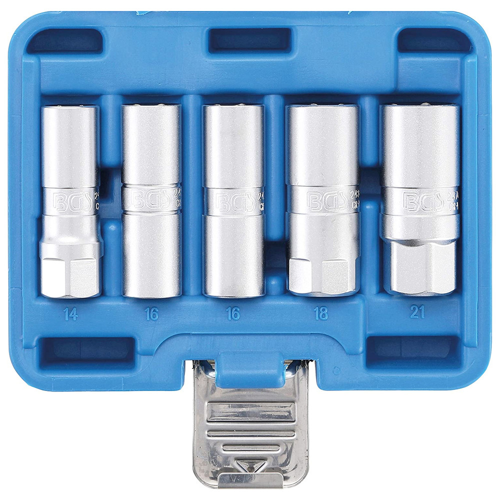 Zündkerzen-Einsatz-Satz, 1/2", 5-teilig, 14-21 mm